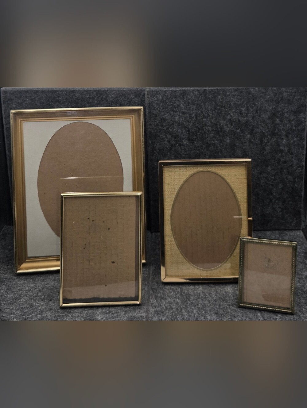 Vintage Gold Metal Ornate Picture Frame Gold Mix Size Lot Of 4